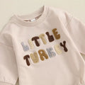 Little Turkey Beige Baby Bodysuit   