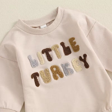 Little Turkey Beige Baby Bodysuit   