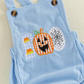 Sleeveless Blue Boo Ribbed Baby Romper Rompers The Trendy Toddlers 