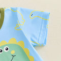 Short Sleeve Dino Solid Shorts Toddler Set Sets The Trendy Toddlers 