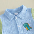 Short Sleeve Dinosaur Collar Toddler Set