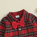 Long Sleeve Gingerbread Plaid Baby Set