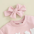 Short Sleeve Pink Bunny Baby Romper   