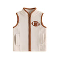 Sports Fleece Toddler Vest Vest The Trendy Toddlers Beige 9-12 M 