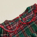 Long Sleeve Plaid Collar Toddler Set