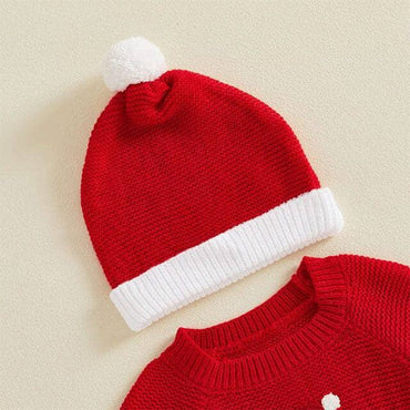 My First Christmas Knitted Baby Jumpsuit