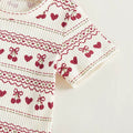 Short Sleeve Cherry Love Baby Set