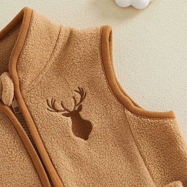 Deer Fleece Toddler Vest Vest The Trendy Toddlers 