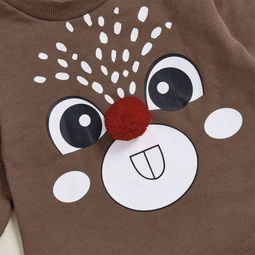 Long Sleeve Reindeer Baby Bodysuit