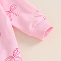 Long Sleeve Pink Bow Toddler Set   