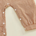 Long Sleeve Gentleman Plaid Baby Jumpsuit