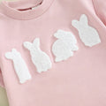 Short Sleeve Pink Bunny Baby Romper   