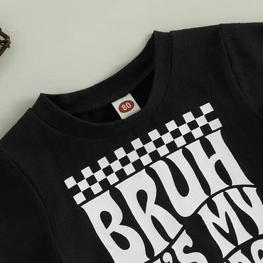 Short Sleeve Bruh Birthday Baby Set