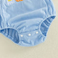Sleeveless Blue Boo Ribbed Baby Romper Rompers The Trendy Toddlers 