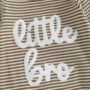 Long Sleeve Little Bro Striped Baby Jumpsuit