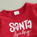 Long Sleeve Tutu Santa Baby Romper