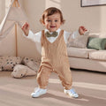 Long Sleeve Gentleman Plaid Baby Jumpsuit