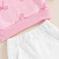 Long Sleeve Pink Bow Toddler Set   