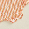 Mama's Little Pumpkin Striped Baby Romper Rompers The Trendy Toddlers 
