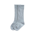 Ribbed Thigh High Baby Socks Blue 0-6 M 