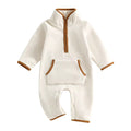 Baby Fleece Jumpsuit Beige 0-3 M 