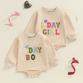 Birthday Chenille Letter Baby Bodysuit   