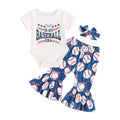 In My Baseball Era Flared Pants Baby Set 6-12 M  