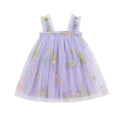 Embroidered Floral Tulle Princess Dress PURPLE 12-18 M 