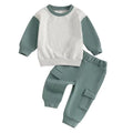 Color Block Cargo Baby Set Green 3-6 M 