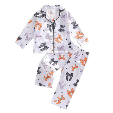 Halloween Bow Toddler Pajama Set   