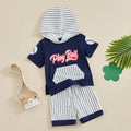 Play Ball Pinstripe Hooded Toddler Set   