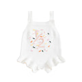 Half Birthday Embroidered Sprinkle Baby Romper White 3-6 M 