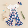 In My Baseball Era Flared Pants Baby Set   