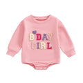 Birthday Chenille Letter Baby Bodysuit Pink 9-12 M 