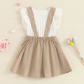 Pleated Suspender Skirt Toddler Set   