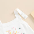 Half Birthday Embroidered Sprinkle Baby Romper   