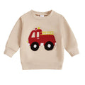 Fire Truck Toddler Sweatshirt sweatshirt The Trendy Toddlers 