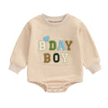 Birthday Chenille Letter Baby Bodysuit Cream 9-12 M 