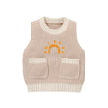 Knit Baby Vest Khaki 6-9 M 