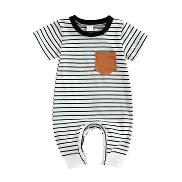 Striped Pocket Baby Jumpsuit   