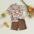 Short Sleeve Pumpkins Bats Toddler Set   