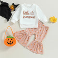 Little Pumpkin Flared Pants Baby Set   