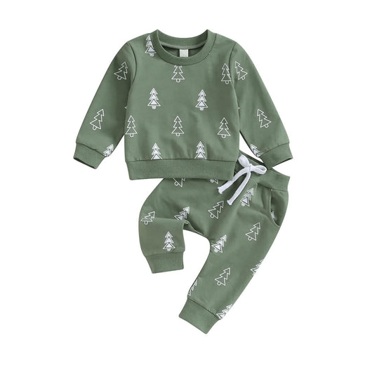 Long Sleeve Christmas Tree Baby Set   