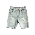 Slate Gray Bermuda Denim Toddler Shorts   