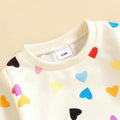 Rainbow Hearts Waffle Long Sleeve Baby Set   