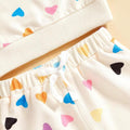 Rainbow Hearts Waffle Long Sleeve Baby Set   