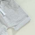 Striped Pocket Tee Solid Shorts Baby Set   