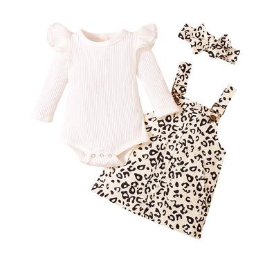 Leopard Overall Dress Baby Set