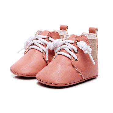 Lace Up Retro Baby Boots Pink 1 