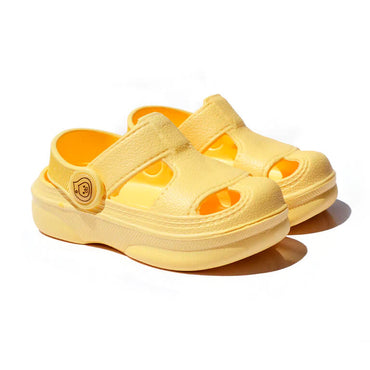 Yellow Solid Toddler Clogs